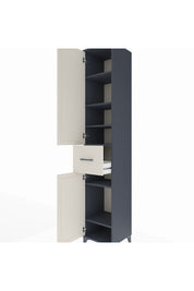 Hyperion Dolap 6 Raflı Tek Çekmeceli 2 Kapaklı 44x44x243 Antrasit-Aytaşı