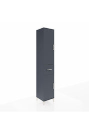 Hyperion Dolap 6 Raflı Tek Çekmeceli 2 Kapaklı 44x44x243 Antrasit-Antrasit