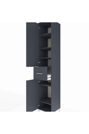 Hyperion Dolap 6 Raflı Tek Çekmeceli 2 Kapaklı 44x44x243 Antrasit-Antrasit