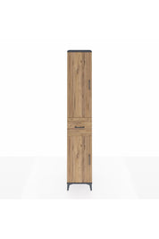 Hyperion Dolap 6 Raflı Tek Çekmeceli 2 Kapaklı 44x44x243 Antrasit-Çam