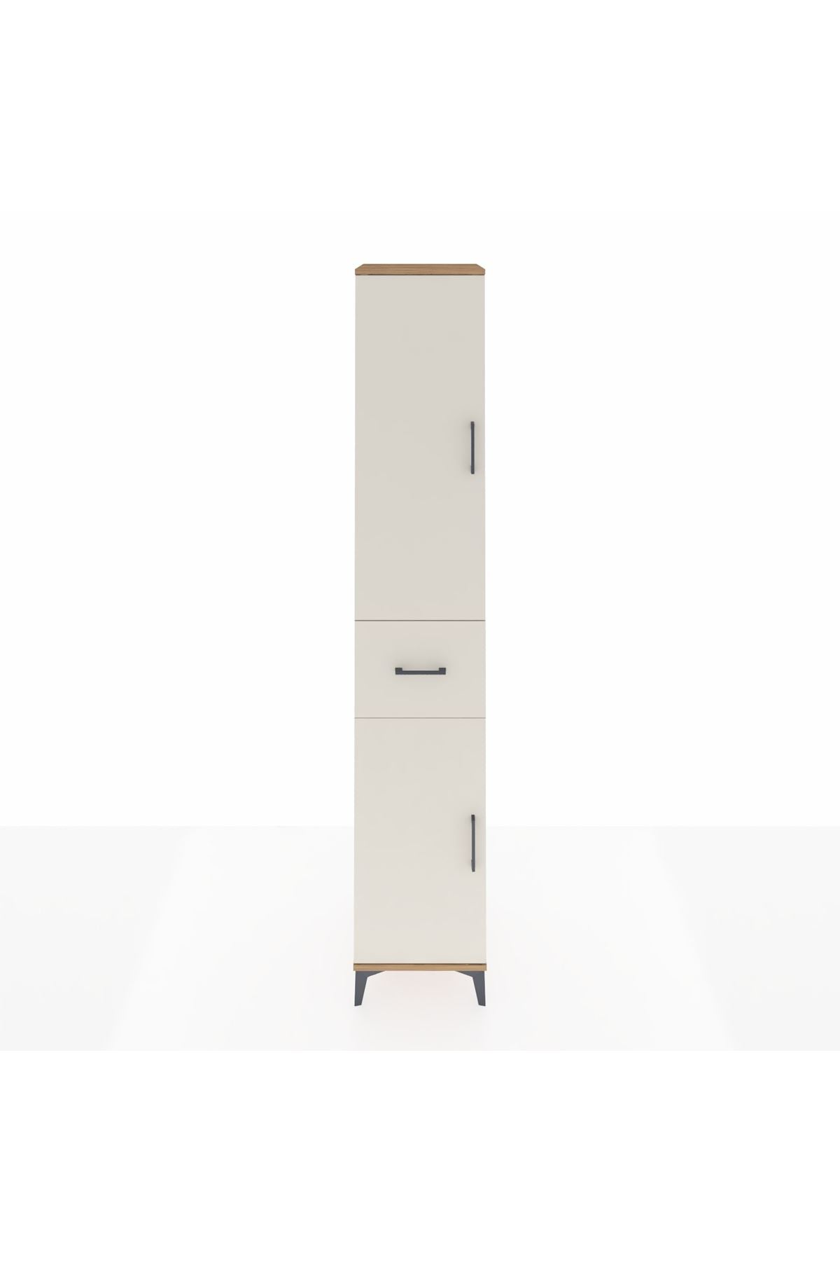 Hyperion Dolap 6 Raflı Tek Çekmeceli 2 Kapaklı 44x44x243 Çam-Aytaşı