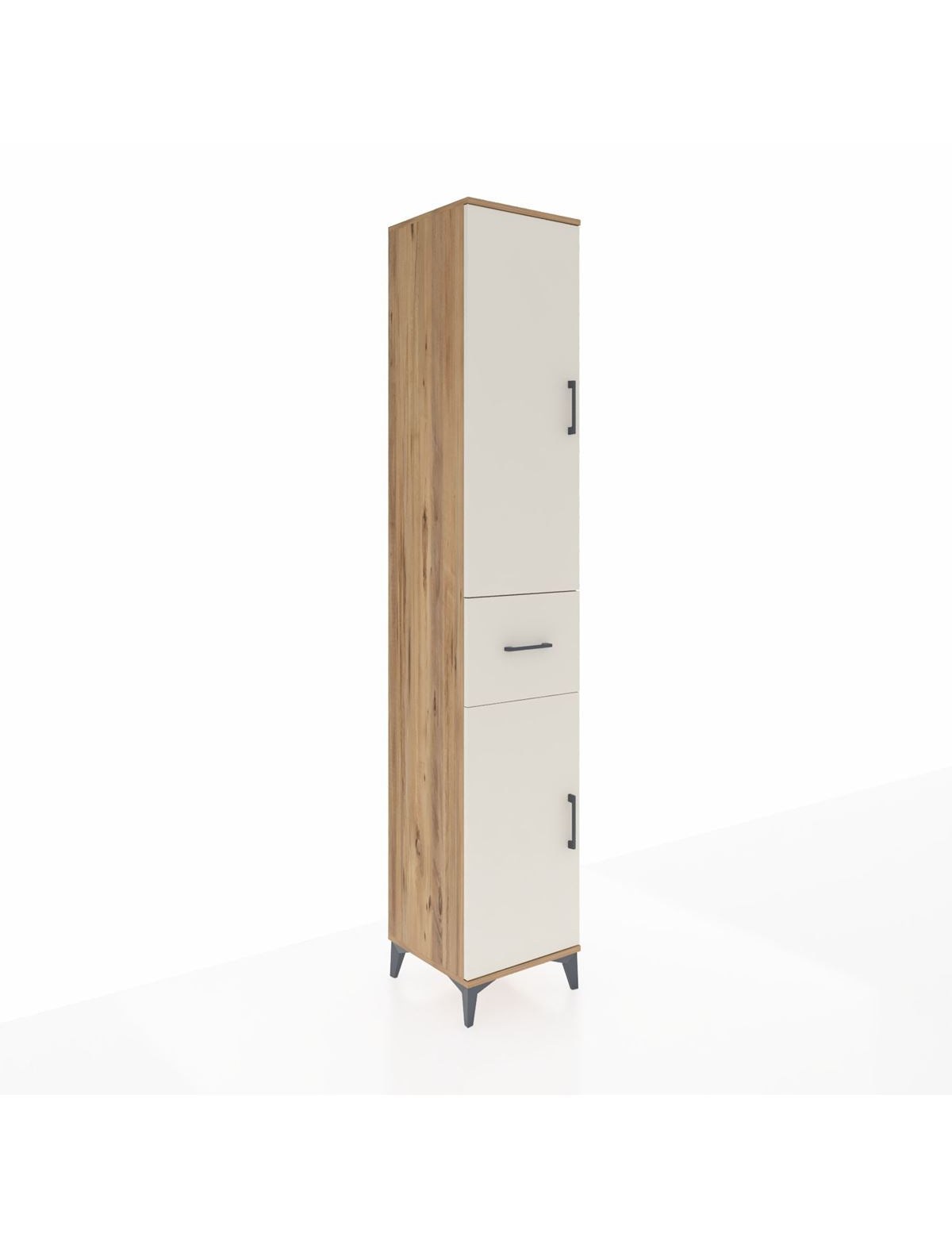 Hyperion Dolap 6 Raflı Tek Çekmeceli 2 Kapaklı 44x44x243 Çam-Aytaşı