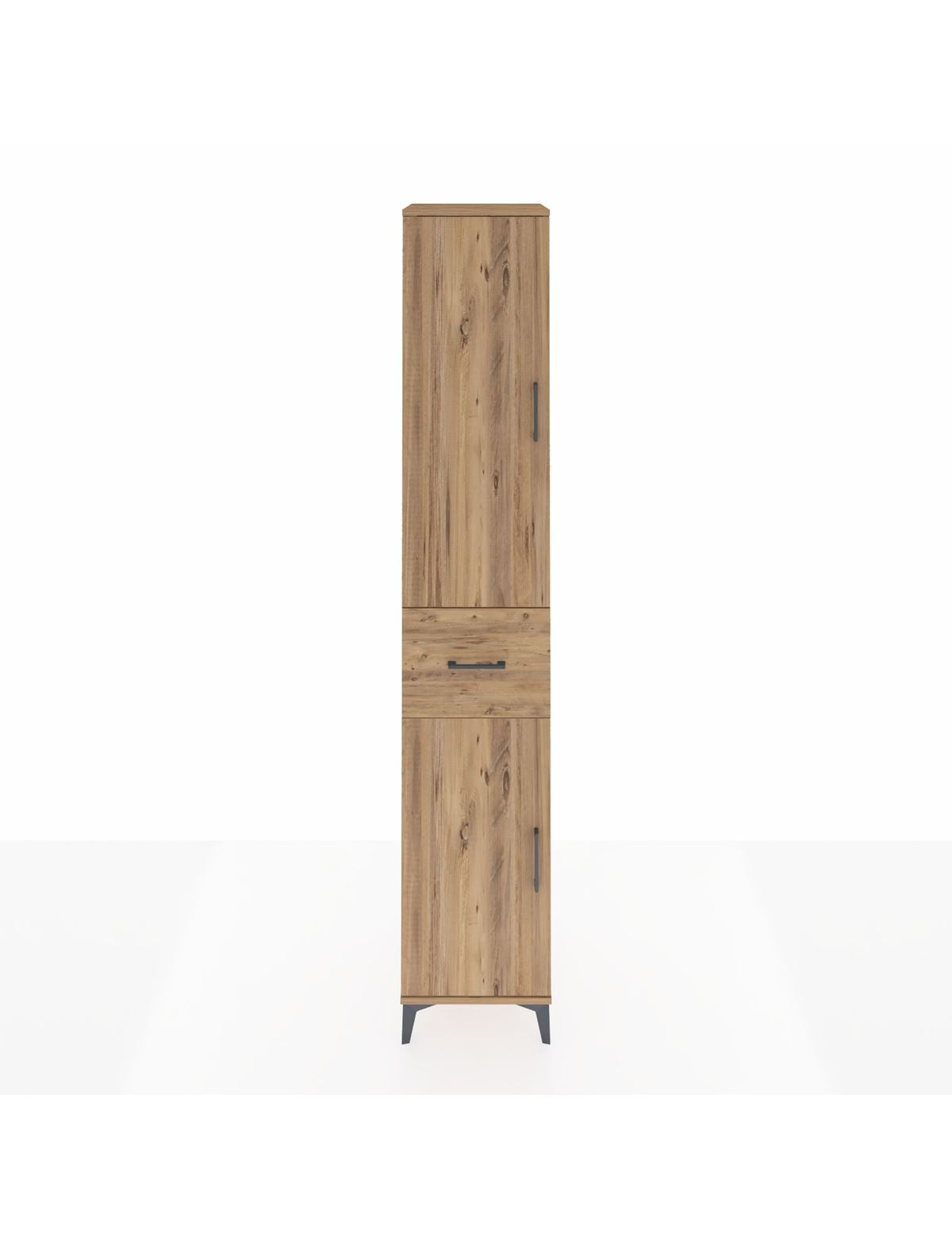 Hyperion Dolap 6 Raflı Tek Çekmeceli 2 Kapaklı 44x44x243 Çam-Çam