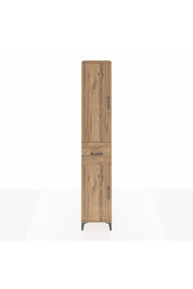 Hyperion Dolap 6 Raflı Tek Çekmeceli 2 Kapaklı 44x44x243 Çam-Çam