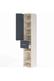 Hyperion Dolap 6 Raflı Tek Çekmeceli Tek Kapaklı 44x44x243 Aytaşı-Antrasit