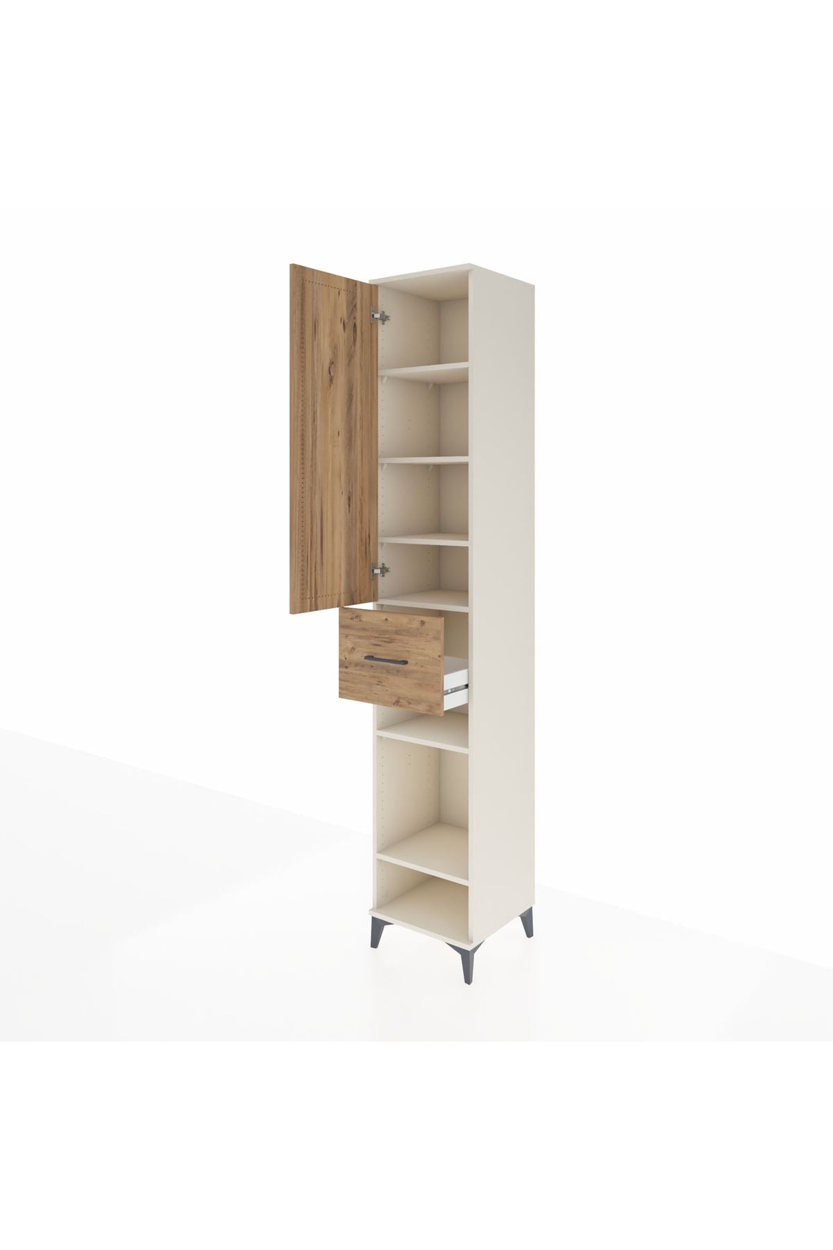 Hyperion Dolap 6 Raflı Tek Çekmeceli Tek Kapaklı 44x44x243 Aytaşı-Çam