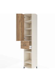 Hyperion Dolap 6 Raflı Tek Çekmeceli Tek Kapaklı 44x44x243 Aytaşı-Çam