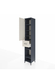 Hyperion Dolap 6 Raflı Tek Çekmeceli Tek Kapaklı 44x44x243 Antrasit-Aytaşı