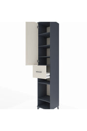 Hyperion Dolap 6 Raflı Tek Çekmeceli Tek Kapaklı 44x44x243 Antrasit-Aytaşı