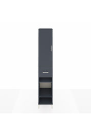 Hyperion Dolap 6 Raflı Tek Çekmeceli Tek Kapaklı 44x44x243 Antrasit-Antrasit