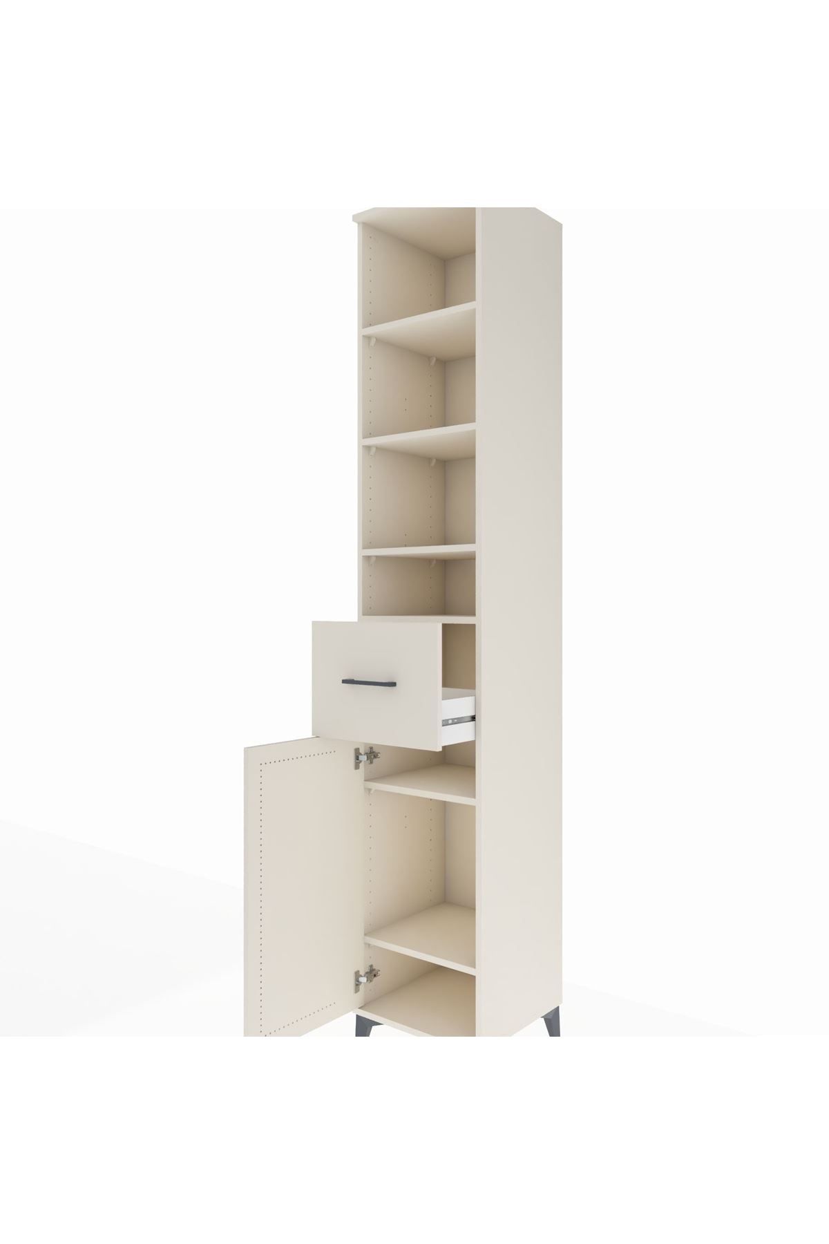 Hyperion Dolap 6 Raflı Tek Çekmeceli Tek Kapaklı 44x44x243 Aytaşı-Aytaşı