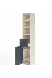 Hyperion Dolap 6 Raflı Tek Çekmeceli Tek Kapaklı 44x44x243 Aytaşı-Antrasit