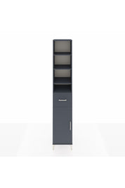 Hyperion Dolap 6 Raflı Tek Çekmeceli Tek Kapaklı 44x44x243 Antrasit-Antrasit