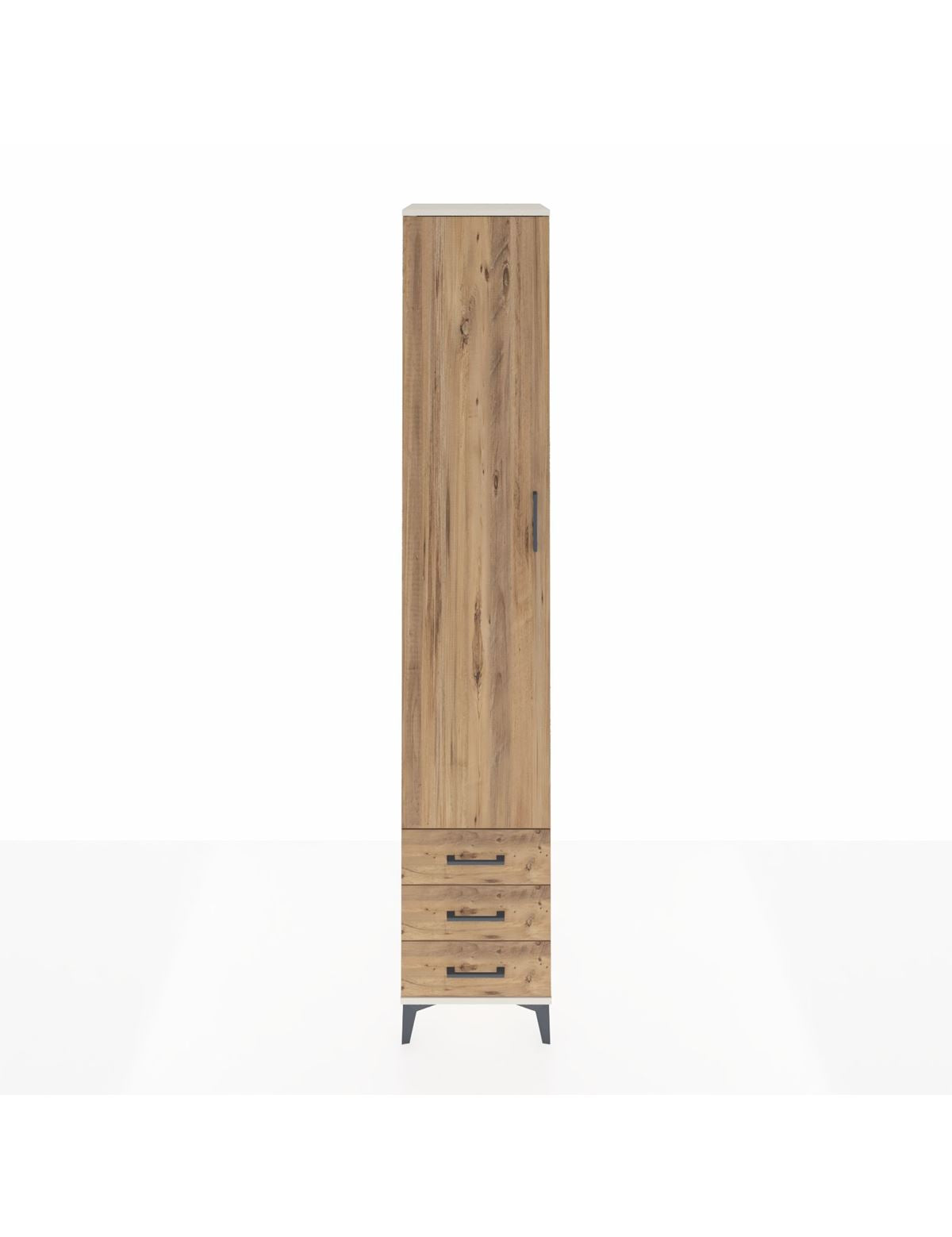 Hyperion Dolap 3 Raflı 3 Çekmeceli Tek Askılı 44x44x243 Aytaşı-Çam