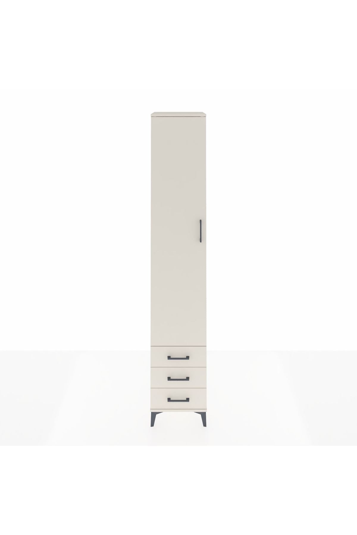 Hyperion Dolap 5 Raflı 3 Çekmeceli Tek Kapaklı 44x44x243 Aytaşı-Aytaşı