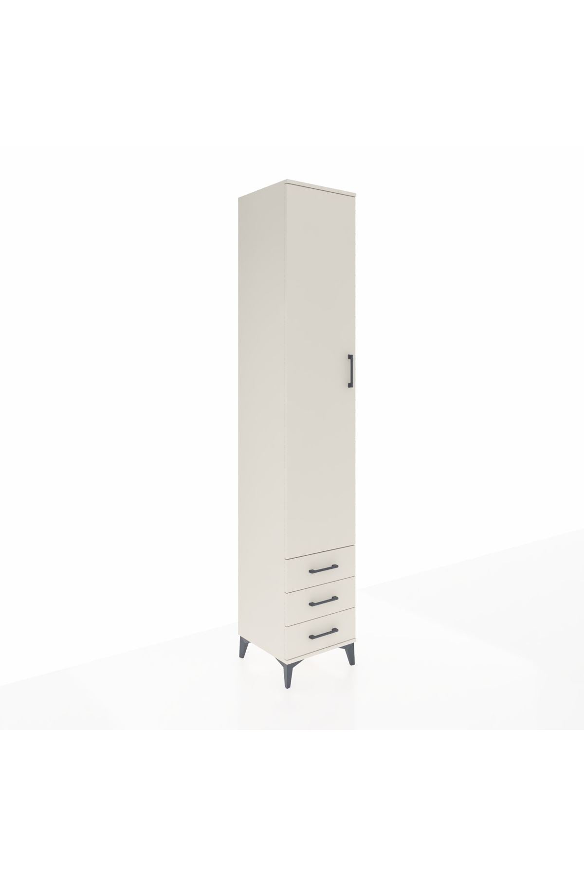 Hyperion Dolap 5 Raflı 3 Çekmeceli Tek Kapaklı 44x44x243 Aytaşı-Aytaşı