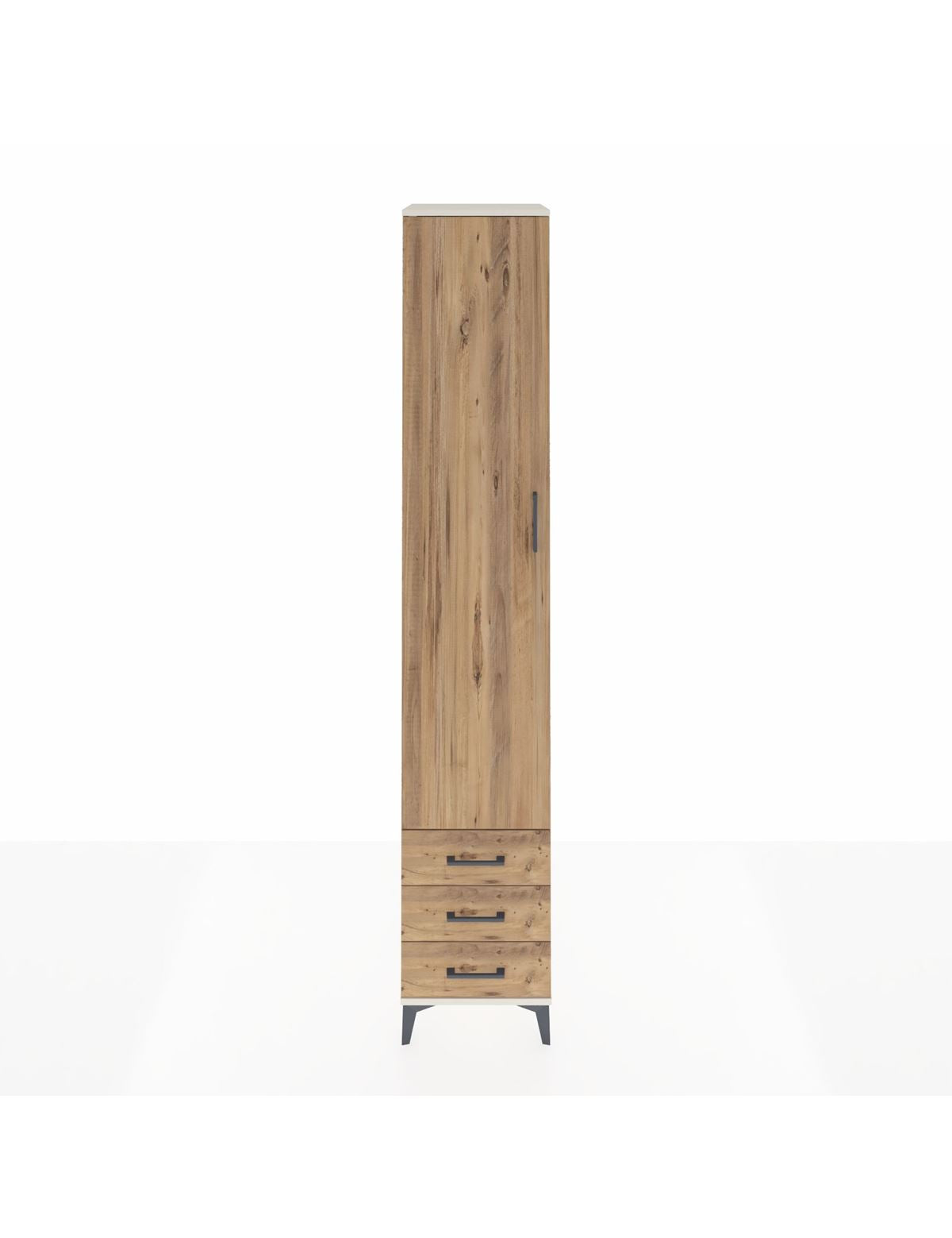 Hyperion Dolap 5 Raflı 3 Çekmeceli Tek Kapaklı 44x44x243 Aytaşı-Çam