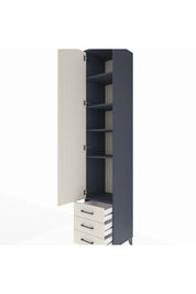 Hyperion Dolap 5 Raflı 3 Çekmeceli Tek Kapaklı 44x44x243 Antrasit-Aytaşı