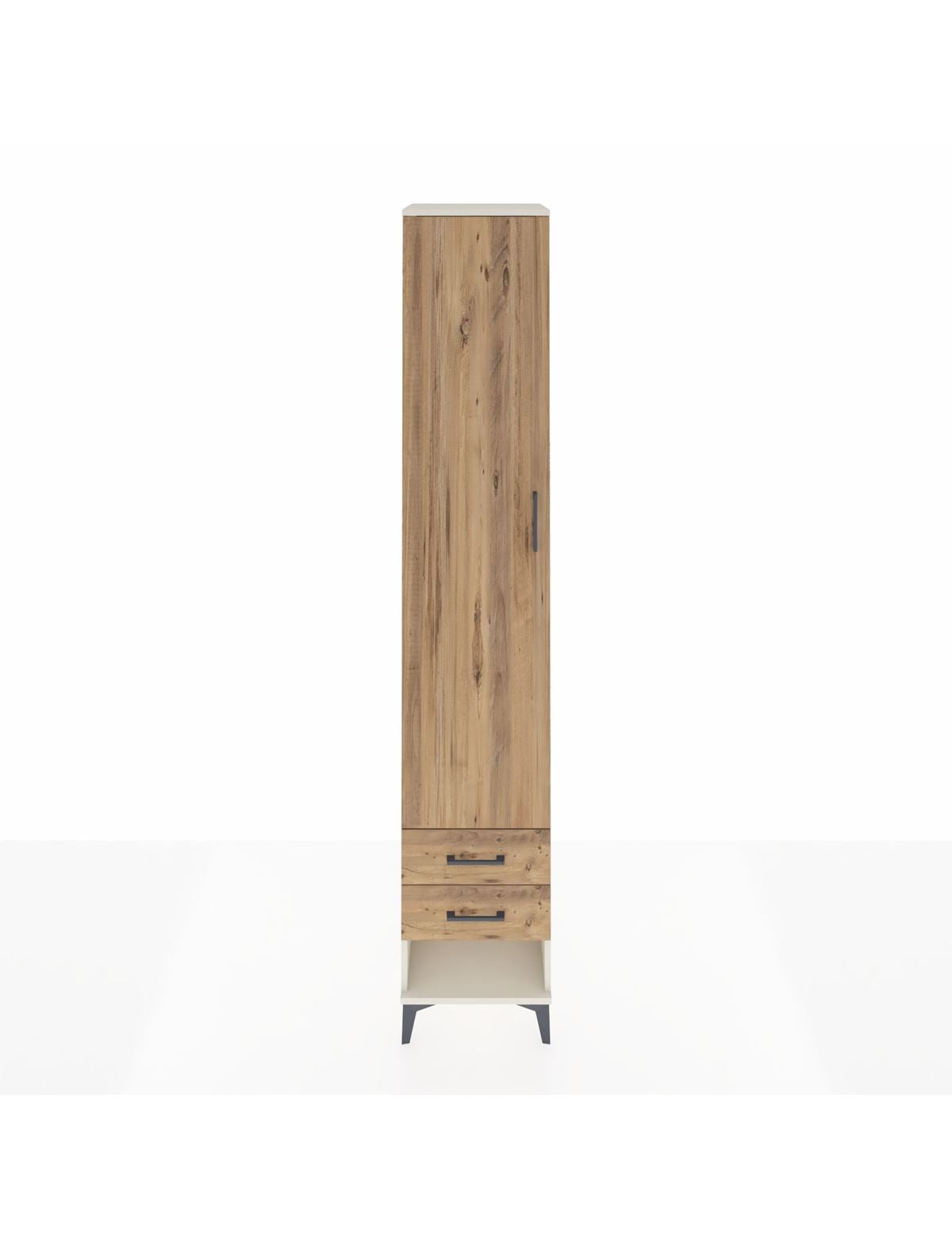 Hyperion Dolap 3 Raflı 2 Çekmeceli Tek Askılı 44x44x243 Aytaşı-Çam