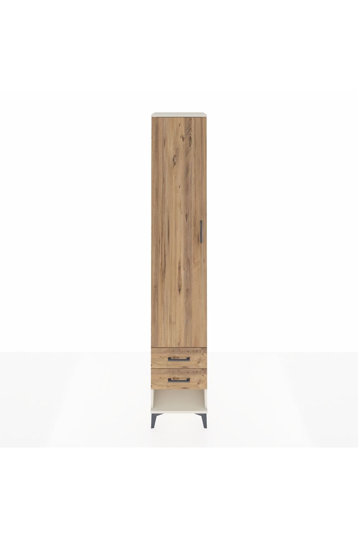 Hyperion Dolap 3 Raflı 2 Çekmeceli Tek Askılı 44x44x243 Aytaşı-Çam