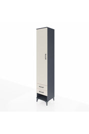 Hyperion Dolap 3 Raflı 2 Çekmeceli Tek Askılı 44x44x243 Antrasit-Aytaşı