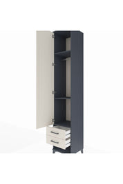 Hyperion Dolap 3 Raflı 2 Çekmeceli Tek Askılı 44x44x243 Antrasit-Aytaşı