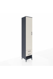 Hyperion Dolap 5 Raflı 2 Çekmeceli Tek Kapaklı 44x44x243 Antrasit-Aytaşı