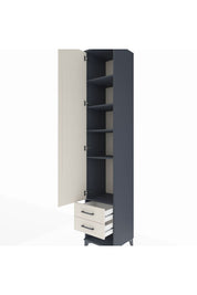 Hyperion Dolap 5 Raflı 2 Çekmeceli Tek Kapaklı 44x44x243 Antrasit-Aytaşı