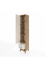 Hyperion Dolap 5 Raflı 2 Çekmeceli Tek Kapaklı 44x44x243 Çam-Aytaşı
