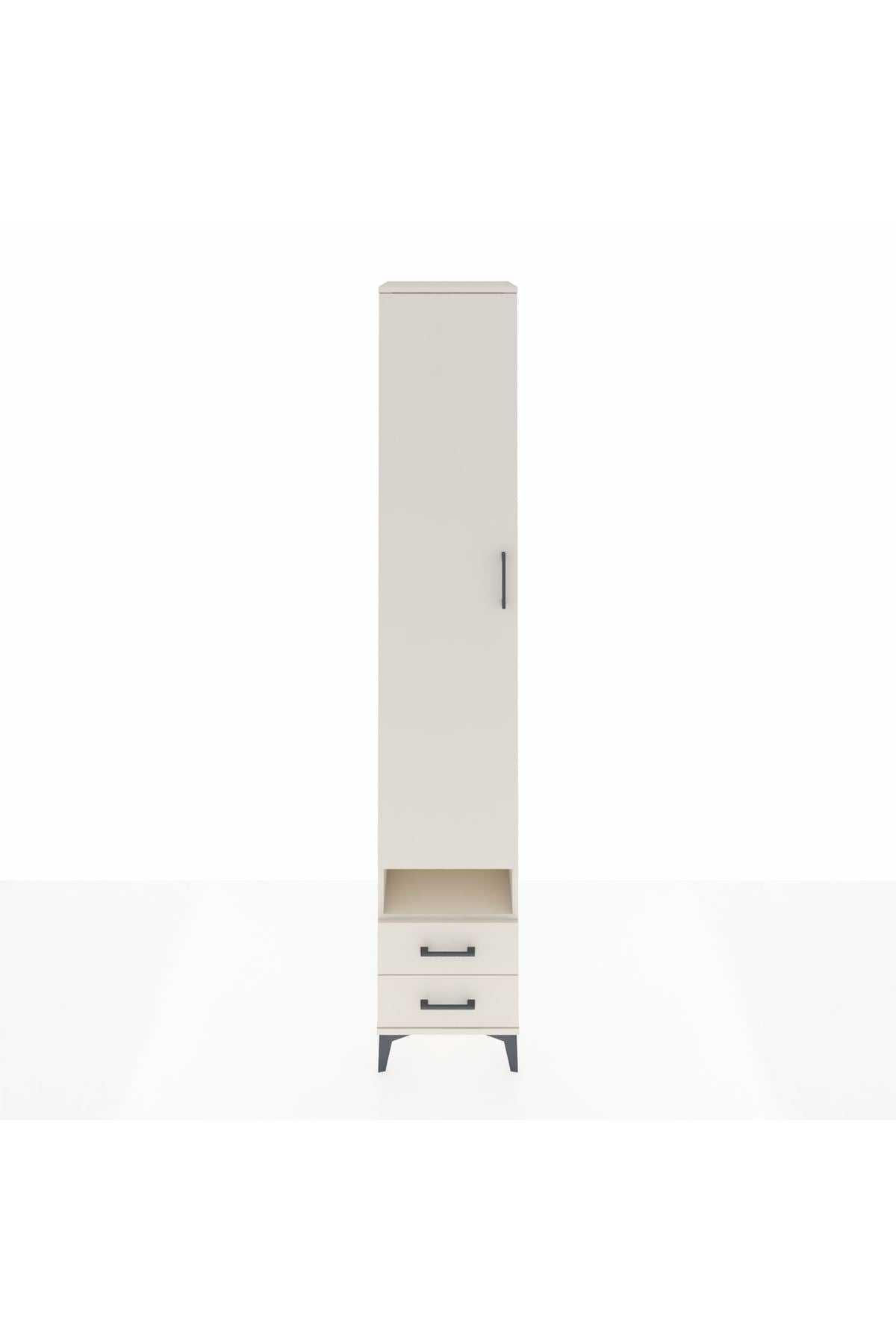 Hyperion Dolap 4 Raflı 2 Çekmeceli Tek Askılı 44x44x243 Aytaşı-Aytaşı