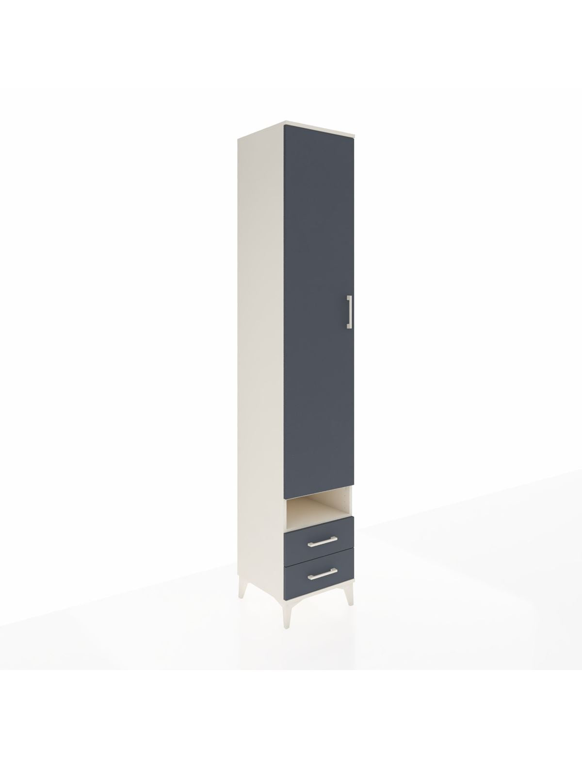 Hyperion Dolap 4 Raflı 2 Çekmeceli Tek Askılı 44x44x243 Aytaşı-Antrasit