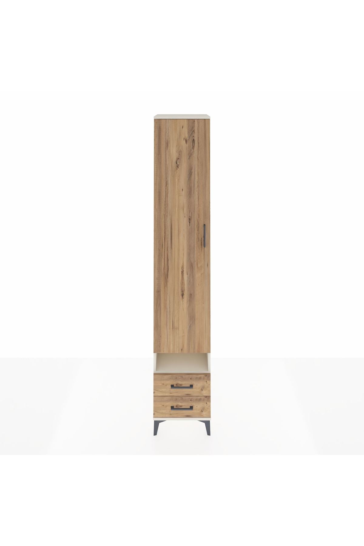 Hyperion Dolap 4 Raflı 2 Çekmeceli Tek Askılı 44x44x243 Aytaşı-Çam