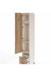 Hyperion Dolap 4 Raflı 2 Çekmeceli Tek Askılı 44x44x243 Aytaşı-Çam