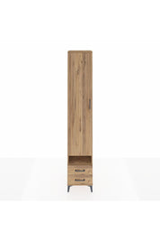 Hyperion Dolap 4 Raflı 2 Çekmeceli Tek Askılı 44x44x243 Çam-Çam