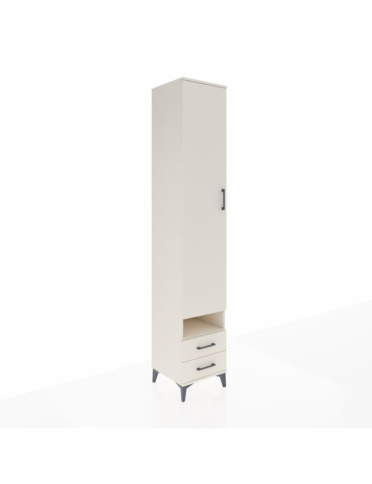 Hyperion Dolap 6 Raflı 2 Çekmeceli Tek Kapaklı 44x44x243 Aytaşı-Aytaşı