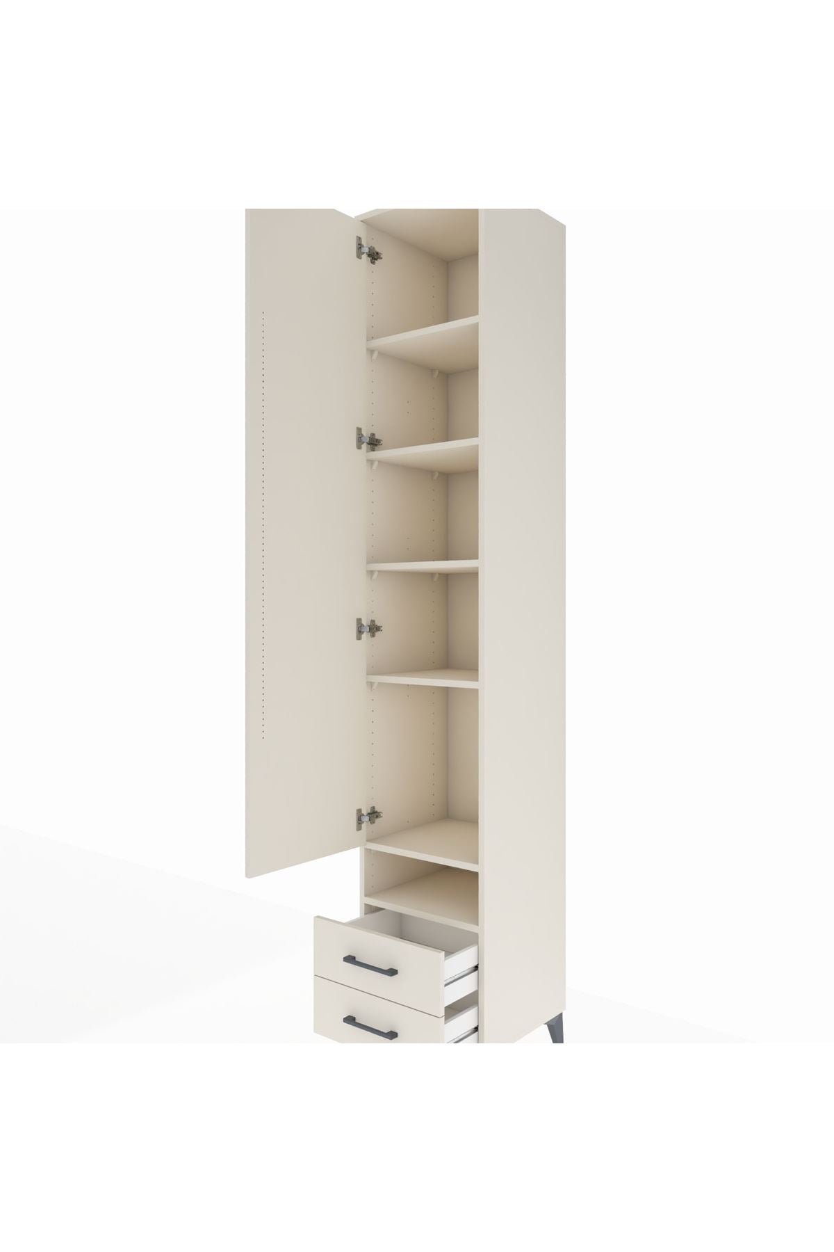 Hyperion Dolap 6 Raflı 2 Çekmeceli Tek Kapaklı 44x44x243 Aytaşı-Aytaşı