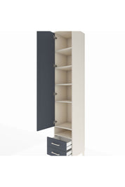 Hyperion Dolap 6 Raflı 2 Çekmeceli Tek Kapaklı 44x44x243 Aytaşı-Antrasit