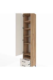 Hyperion Dolap 6 Raflı 2 Çekmeceli Tek Kapaklı 44x44x243 Çam-Aytaşı