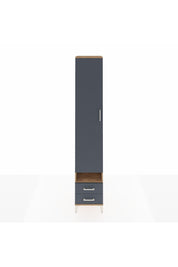 Hyperion Dolap 6 Raflı 2 Çekmeceli Tek Kapaklı 44x44x243 Çam-Antrasit