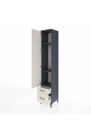 Hyperion Dolap 3 Raflı 2 Çekmeceli Tek Askılı 44x44x243 Antrasit-Aytaşı