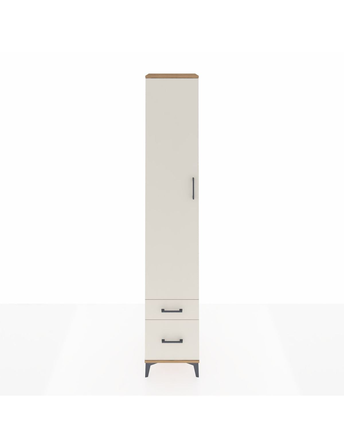 Hyperion Dolap 3 Raflı 2 Çekmeceli Tek Askılı 44x44x243 Çam-Aytaşı