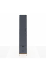 Hyperion Dolap 3 Raflı 2 Çekmeceli Tek Askılı 44x44x243 Çam-Antrasit