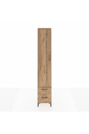 Hyperion Dolap 3 Raflı 2 Çekmeceli Tek Askılı 44x44x243 Çam-Çam