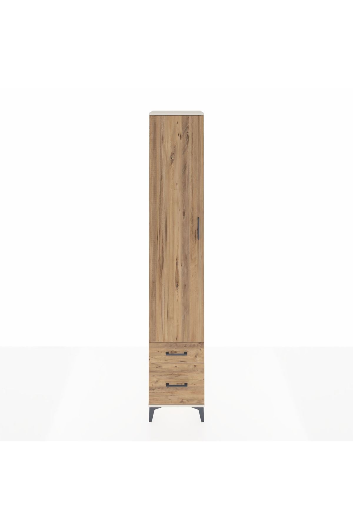 Hyperion Dolap 5 Raflı 2 Çekmeceli Tek Kapaklı 44x44x243 Aytaşı-Çam