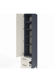 Hyperion Dolap 5 Raflı 2 Çekmeceli Tek Kapaklı 44x44x243 Antrasit-Aytaşı