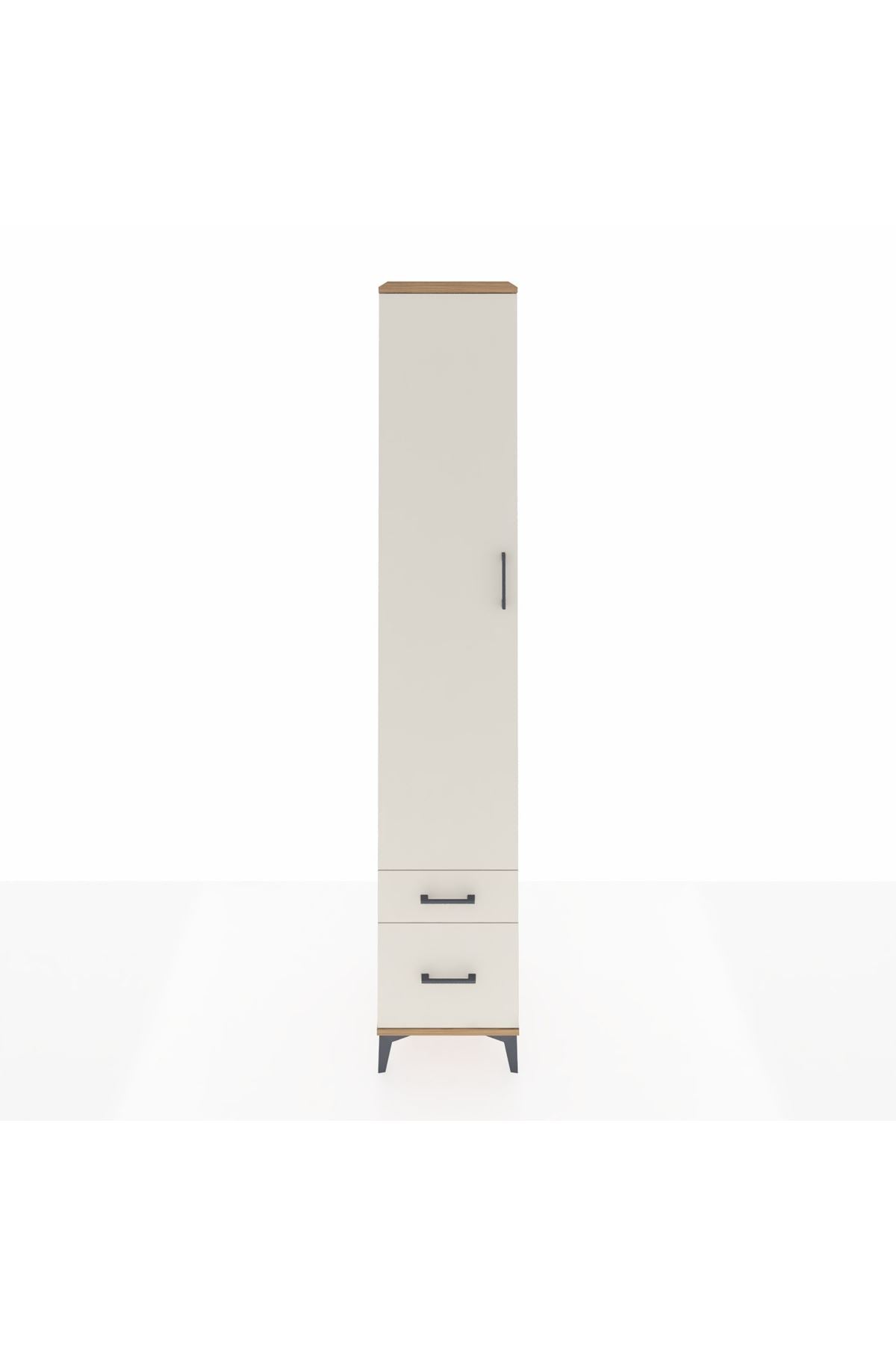 Hyperion Dolap 5 Raflı 2 Çekmeceli Tek Kapaklı 44x44x243 Çam-Aytaşı