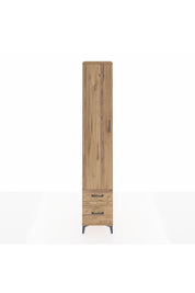 Hyperion Dolap 5 Raflı 2 Çekmeceli Tek Kapaklı 44x44x243 Çam-Çam