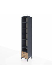 Hyperion Dolap 6 Raflı 2 Çekmeceli 44x44x243 Antrasit-Çam