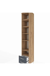 Hyperion Dolap 6 Raflı 2 Çekmeceli 44x44x243 Çam-Antrasit