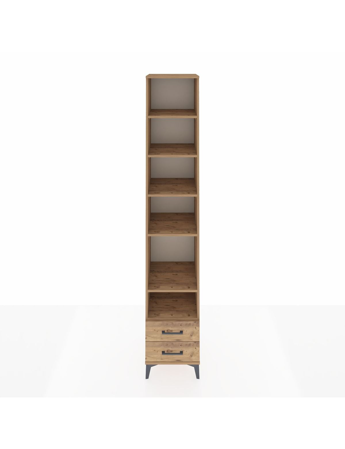 Hyperion Dolap 6 Raflı 2 Çekmeceli 44x44x243 Çam-Çam